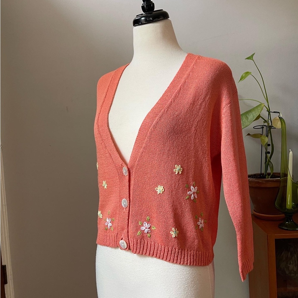 vintage floral long sleeve sweater vest🌺